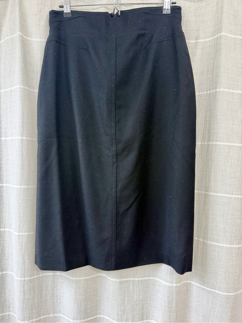 Vintage Escada Margaretha Ley Black Wool Pencil Skirt